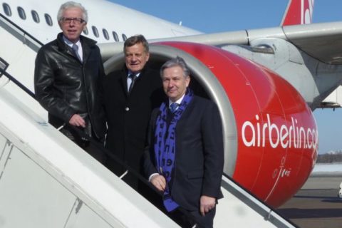 Von kinks: Wolfgang Prock-Schauer, Hartmut Mehdorn und Klaus Wowereit. Foto: Kurt Hofmann