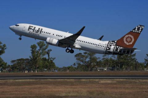Mit ihren Boeing 737, hier eine -800, fliegt Fiji Airways die Mittelstrecken nach Australien und Neuseeland, aber auch zu den anderen Inselstaaten in der Region. Bild: Dietmar Plath