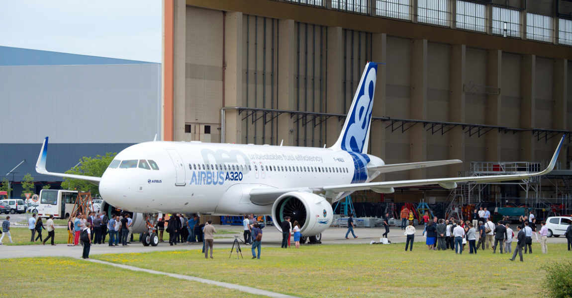 Die erste A320neo beim Rollout in Toulouse. (Foto: Airbus)
