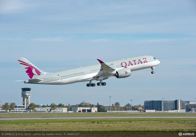 Wer von Franfurt nach Doha fliegen möchte, kann das in Zukunft mit einem A350 tun. Foto: Airbus