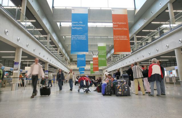 Auch in Frankfurt legte das Kontrollpersonal seine Arbeit nieder. Foto: Fraport