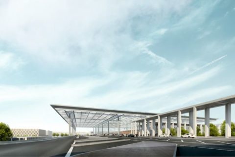 Die pg bbi, die Planung und Bau des BER-Terminals betreute, muss das Feld räumen. Grafik: gmp Architekten, JSK International, Björn Rolle, Flughafen Berlin Brandenburg