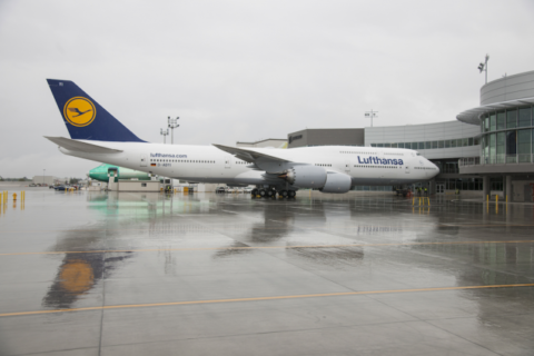 Boeing feiert Auslieferung der fünfzigsten 747-8 an den Erstkunden Lufthansa. Foto: Boeing