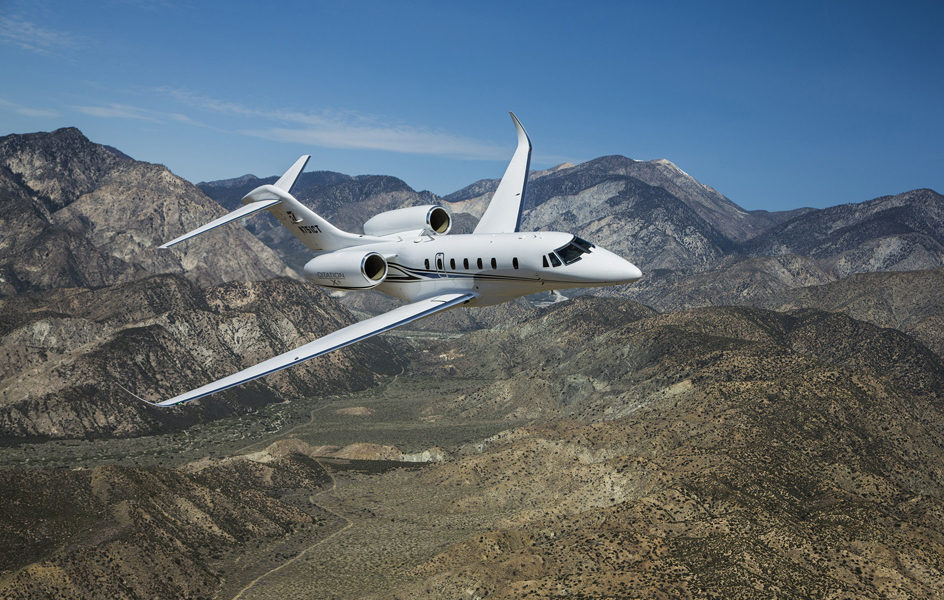 Cessnas schneller Businessjet Citation X+ im Flug. (Foto: Cessna)