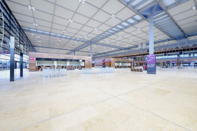 Die Terminalhalle des BER bleibt wohl noch länger leer. Foto: Berliner Flughäfen