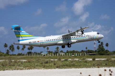 2013 erweiterte Flyme ihre ATR-42-Flotte durch größere ATR 72-600, von denen sie heute zwei betreibt. Die zweite der beiden ATR 42 wurde im Januar 2015 ausgemustert. Bild: Dietmar Plath