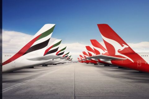 Emirates und Qantas starteten am Sonntag ihre offizielle Partnerschaft. Foto: Emirates