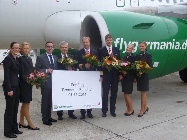 Erstflug von Bremen nach Funchal (Foto: City-Airport Bremen)
