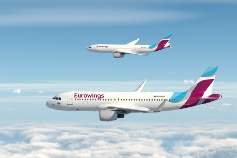 Im Vordergrund eine A320, im Hintergrund eine A330: Lufthansa wird ihr gesamtes Wings-Konzept unter dem Markennamen Eurowings bündeln. SunExpress wird die Langstreckenflüge übernehmen. Bild: Lufthansa