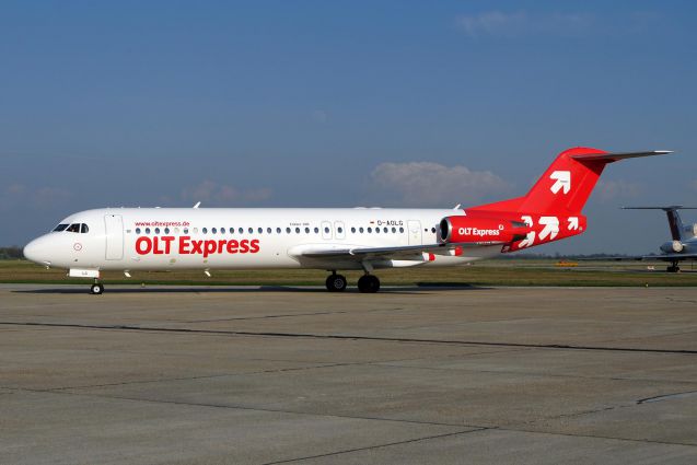 Wird bald zum gewohnten Bild am FMO gehören: die Fokker 100 der OLT Express. Foto: OLT