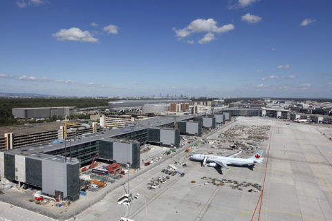 Trotz steigendem Passagieraufkommen ist die Zahl der Flugbewegungen mit 34.611 Starts und Landungen rückläufig. Bild: Fraport