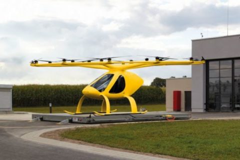 Fotomontage ADAC Luftrettung Volocopter