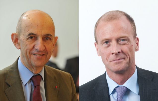 Alter und neuer Chef: Louis Gallois und Thomas Enders (von links). Fotos: EADS