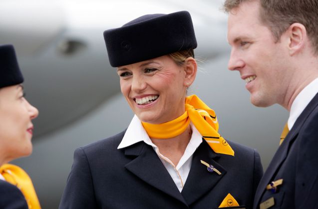 Für die Flugbegleiter der Lufthansa ist jetzt Schluss mit lustig: Sie wollen streiken. Foto: Gregor Schläger, Lufthansa