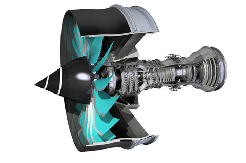 Computerdarstellung des UltraFan-Triebwerks (Foto: Rolls-Royce)