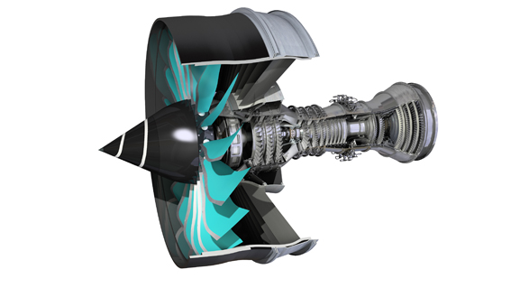 Computerdarstellung des UltraFan-Triebwerks (Foto: Rolls-Royce)