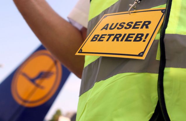 Die Lufthansa musste heute viele ihrer Flüge wegen des streikenden Flugpersonals annullieren.Foto: dpa