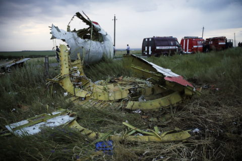 Die Trümmer der Boeing 777-200 des Flugs MH 017 liegen mitten im Kampfgebiet. Bild: dpa / Picture Alliance