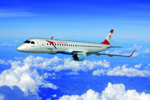 Noch in diesem Jahr soll vorbehaltlich der Entscheidungen im Austrian Aufsichtsrat am 19.3.2015 mit der Umflottung der Austrian Fokker-Flugzeuge durch Mittelstreckenjets des Herstellers Embraer gestartet werden. Bild: Austrian Airlines