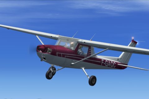 Die Cessna C150 ist eines der populärsten Schulungsflugzeuge. Foto: Boger, FSX