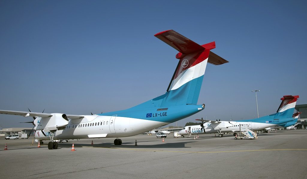 Eine Dash 8Q-400 der Luxair. Bild: Luxair