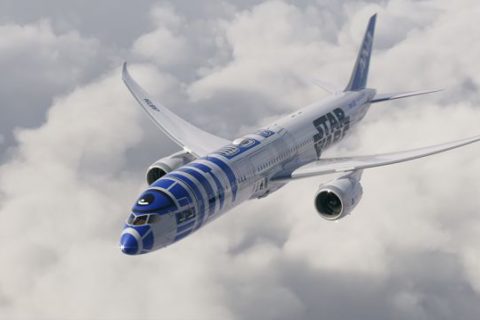 Der Dreamliner mit R2-D2 auf dem Rumpf. Foto: ANA All Nippon Airways