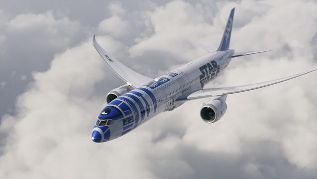 Der Dreamliner mit R2-D2 auf dem Rumpf. Foto: ANA All Nippon Airways