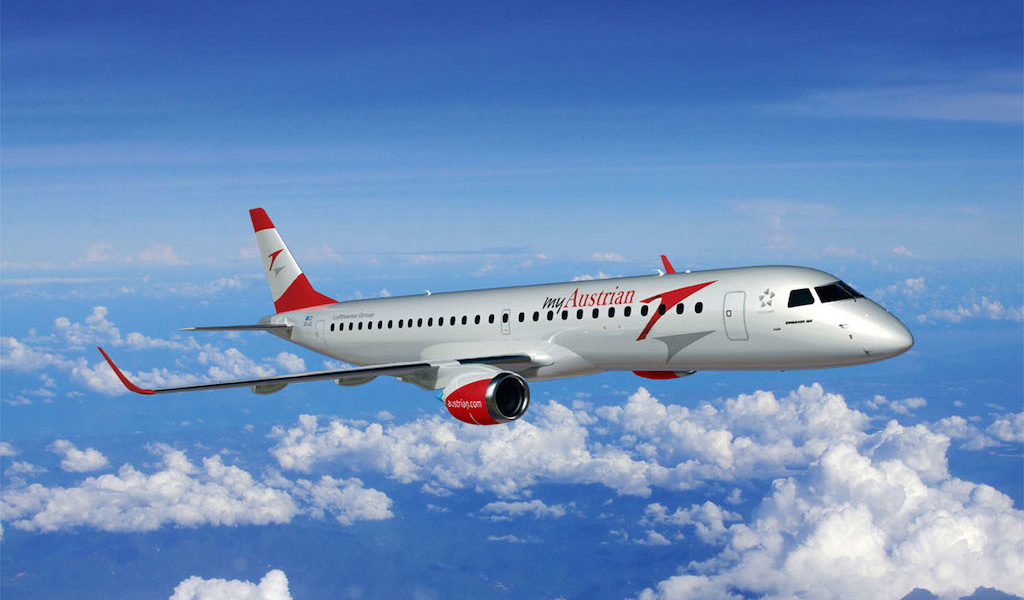 Die Embraer-Jets ersetzen beginnend mit 2016 die Fokker-Flotte der AUA. Bild: Austrian Airlines