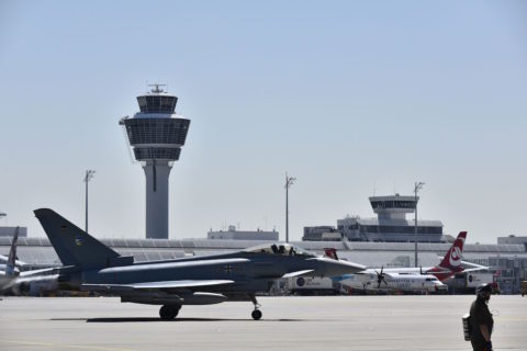 Ein seltener Gast am Flughafen München. Bild: FMG