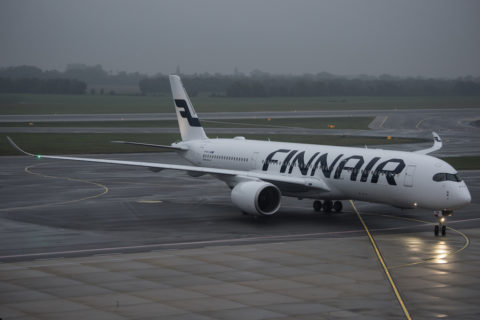 Der neue Airbus A350 von Finnair ist vorgestern zum ersten Mal auf dem Flughafen Wien gelandet. Bild: Flughafen Wien