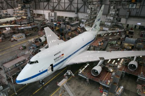 Die SOFIA bei Lufthansa Technik. Welchen besonderen Moment könnten Sie mit der Kamera einfangen? Foto: Lufthansa Technik