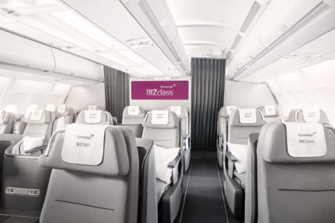 Eurowings stockt derzeit die Kapazität ihrer Business Class auf diversen Strecken auf.