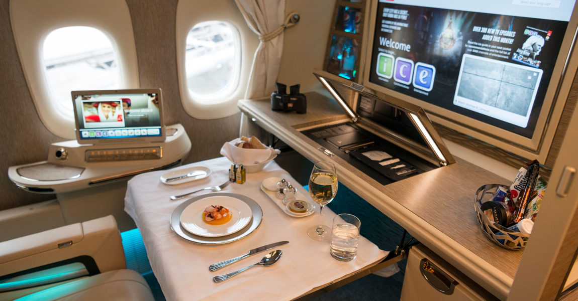 Die Emirates First Class in der Boeing 777-300ER .