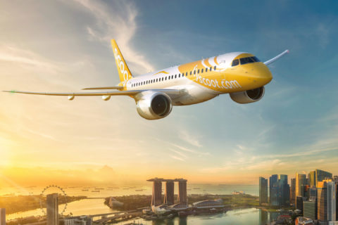 Als erste Fluggesellschaft Asiens hat sich Scoot jetzt zur Embraer 190-E2 bekannt. 2024 soll der erste E-Jet in Singapur eintreffen. 