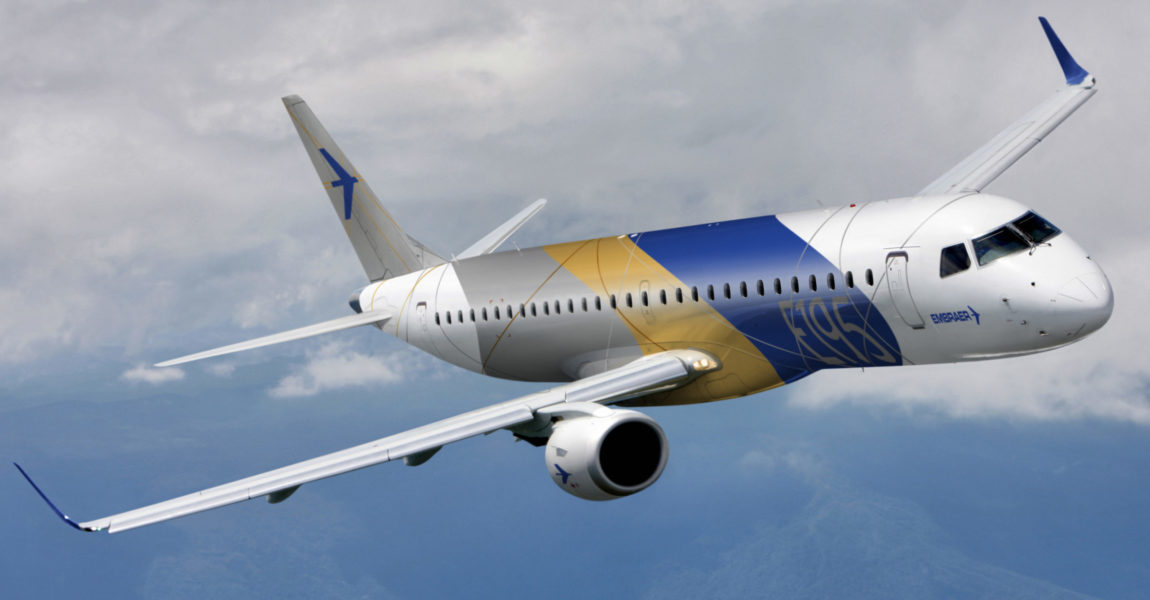 Eine Embraer 195: Bei diesem Flugzeug gibt es keine Mittelsitze, nur Fenster- oder Gangsitze.