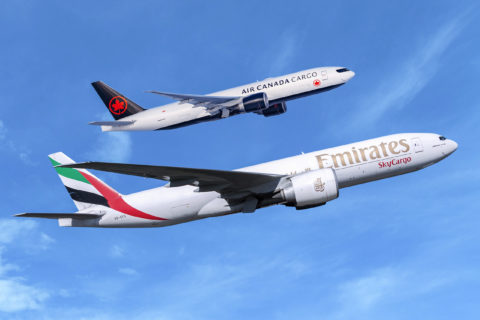 Die neue Part- nerschaft der Cargo-Sparten von Emirates und Air Canada steht.