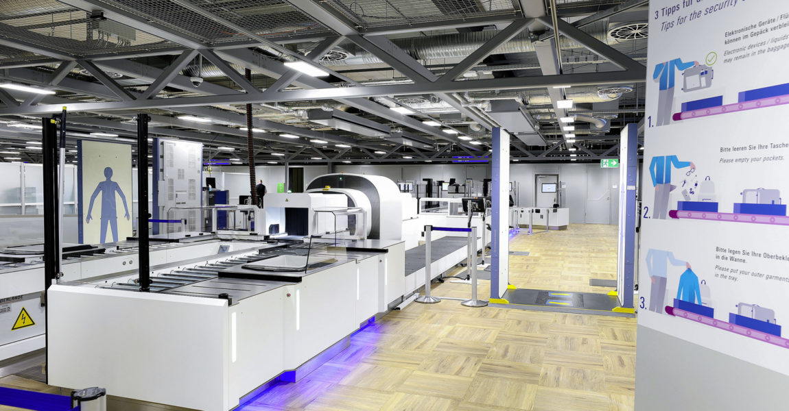Seit Jahresbeginn be- finden sich hochmoderne CT-Scanner an sechs ausgewählten Luftsicherheitsspuren in den Frankfurter Flughafenterminals im Einsatz.