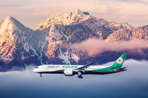 Die taiwanische
EVA Air setzt auf Langstrecken unter anderem vier Boeing 787-9 ein.