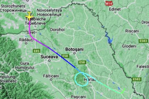 Die Route des Flugzeugs konnte nicht vollständig aufgezeichnet werden.