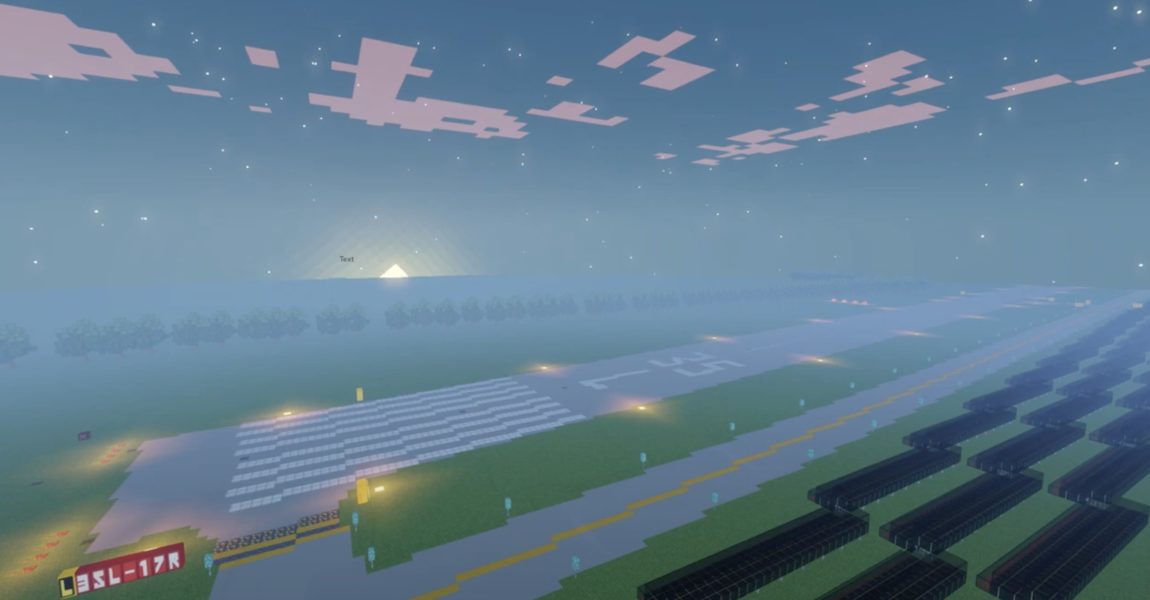Auch das ist in Minecraft möglich: Eine vollumfängliche Landebahn.