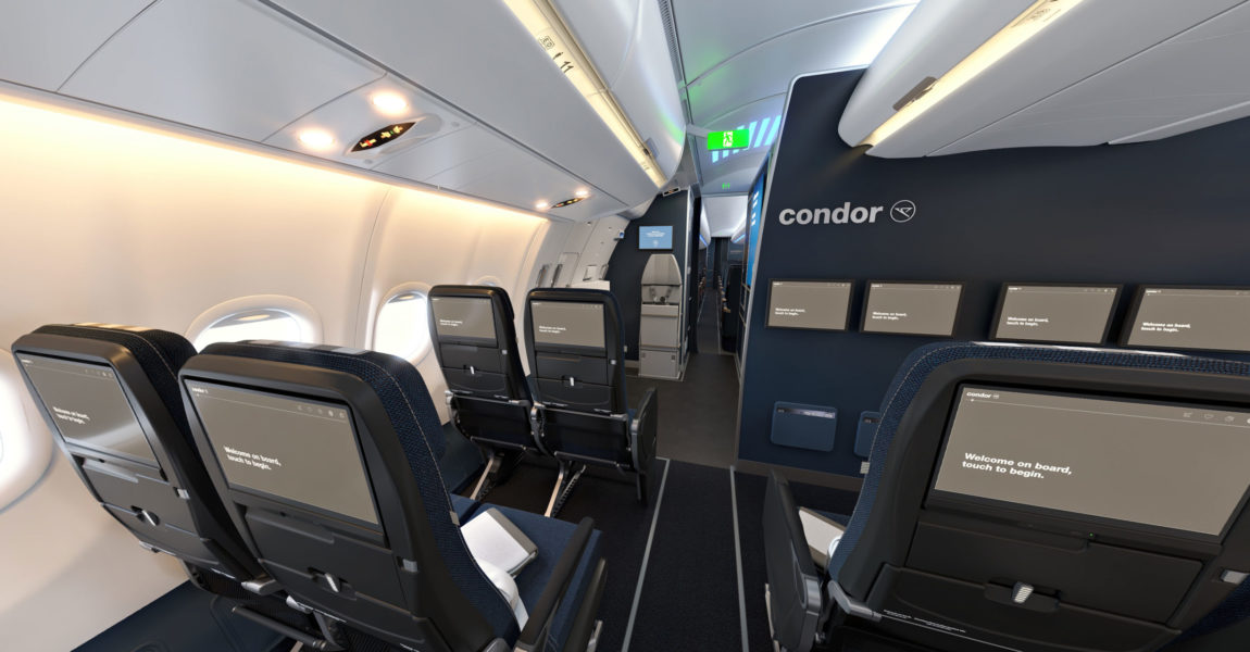 Die Condor Premium Economy in dem Airbus A330neo wurde gänzlich überarbeitet.