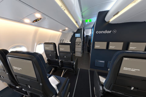 Die Condor Premium Economy in dem Airbus A330neo wurde gänzlich überarbeitet.