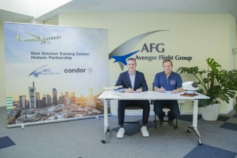 Neue Partnerschaft: Condor und Avenger Flight Group.
