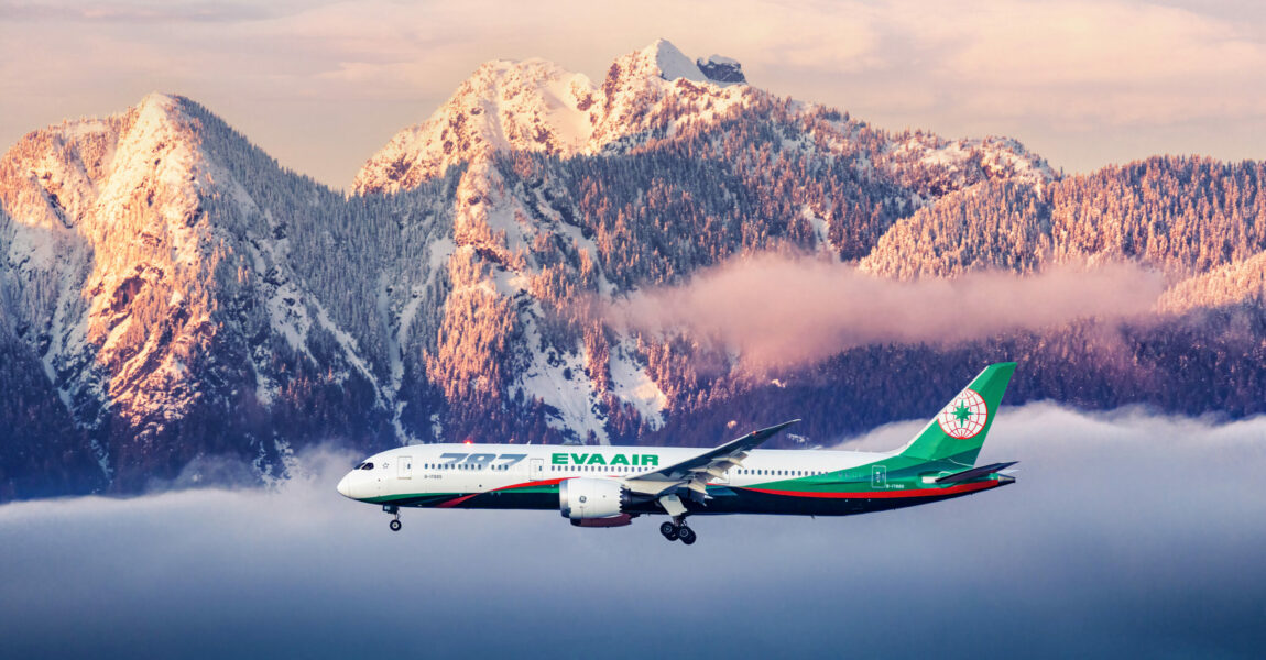 Die taiwanische 
EVA Air setzt auf Langstrecken unter anderem vier Boeing 787-9 ein.