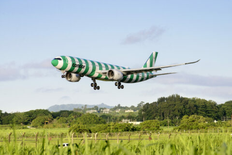 Ihre erste ausgelieferte A330-900, Kennzeichen D-ANRA, setzte Condor anfangs nach Mauritius (Foto) und auf die Malediven ein. 