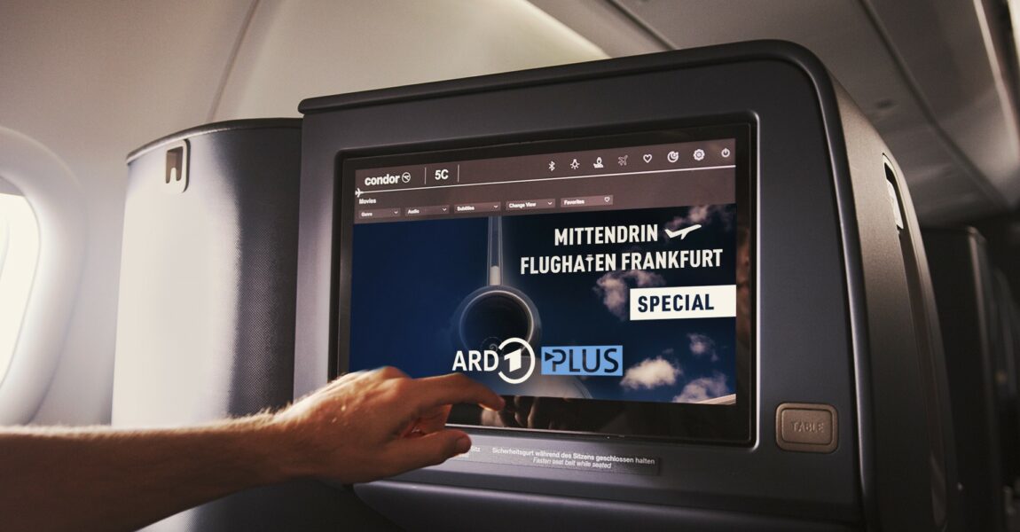 ARD Plus bietet in den Maschinen von Condor eine bunte Vielfalt an Entertainment.