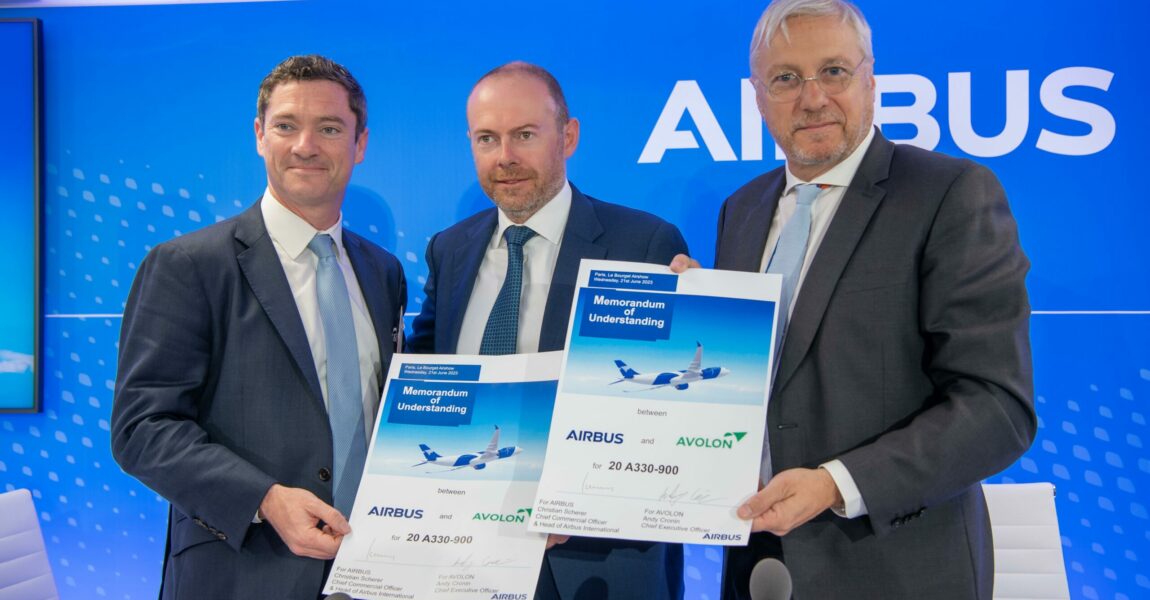 Avolon hat eine Bestellung mit Airbus abgeschlossen.