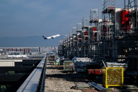 Blick auf die Terminal 3 Baustelle.