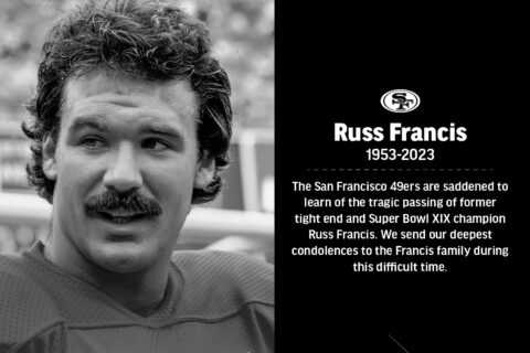 Auf Facebook heißt es: Die #49ers sind traurig über den tragischen Tod des ehemaligen Tight Ends und Super Bowl XIX Champions Russ Francis.