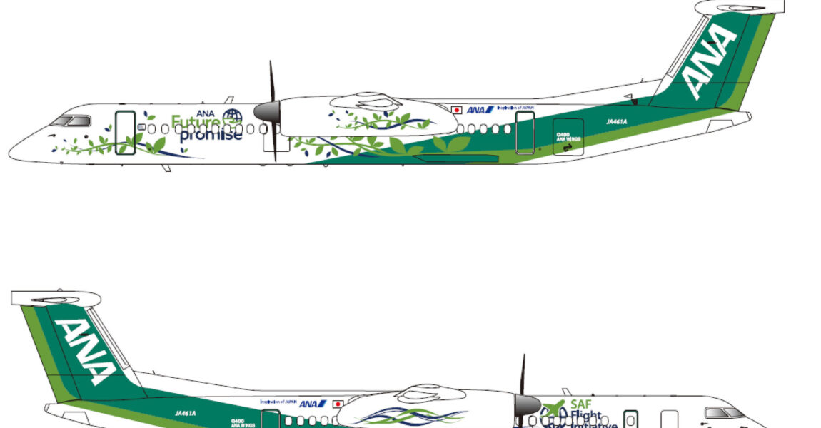 So soll die neue Sonderbemalung einer DHC 8-Q400 von ANA aussehen.